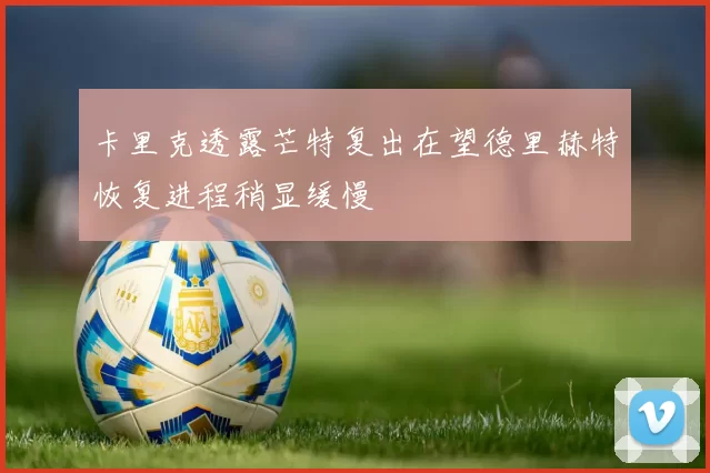 卡里克透露芒特复出在望德里赫特恢复进程稍显缓慢